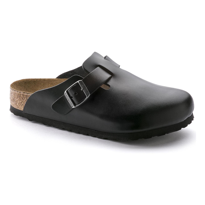 Birkenstock Boston Soft Footbed Regular Width in  Oiled Leather Black