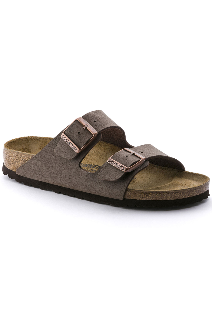 Birkenstock Arizona Birkibuc Narrow Width in Mocha