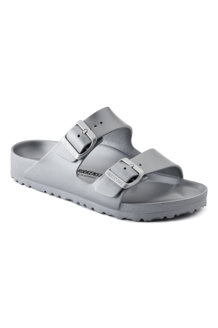 Birkenstock Arizona Essentials EVA Narrow Width in Metallic Silver