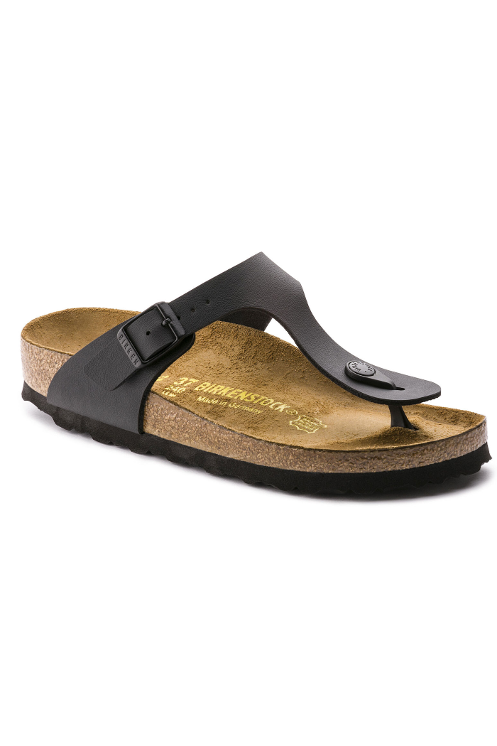 Birkenstock Gizeh Birko-Flor Regular width in Black