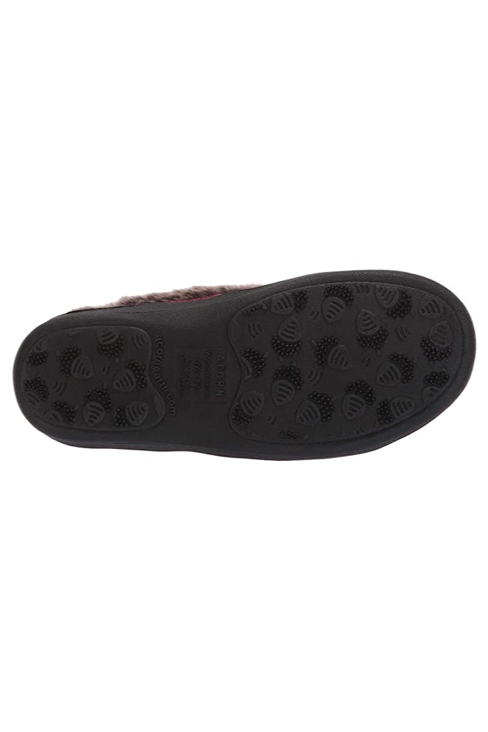 Acorn Faux Fur Chinchilla Collar Slipper