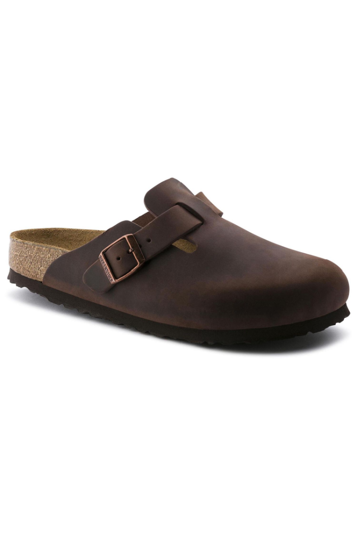 Birkenstock Boston Oiled Leather  Habana Soft Footbed