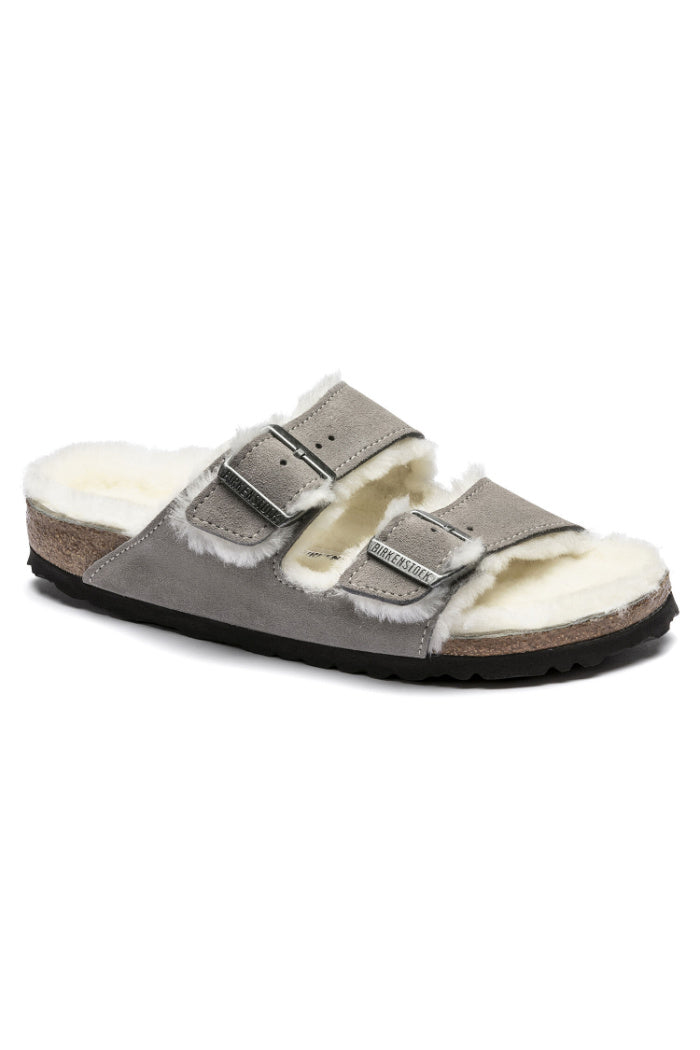 Birkenstock Arizona Fur in Coin