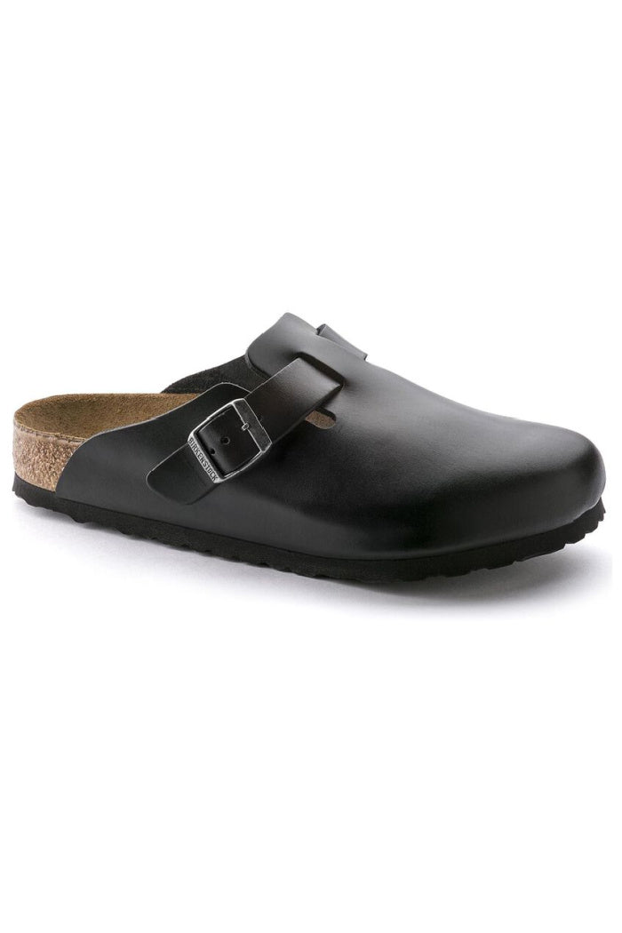 Birkenstock Boston Soft Footbed Regular Width in Amalfi Black