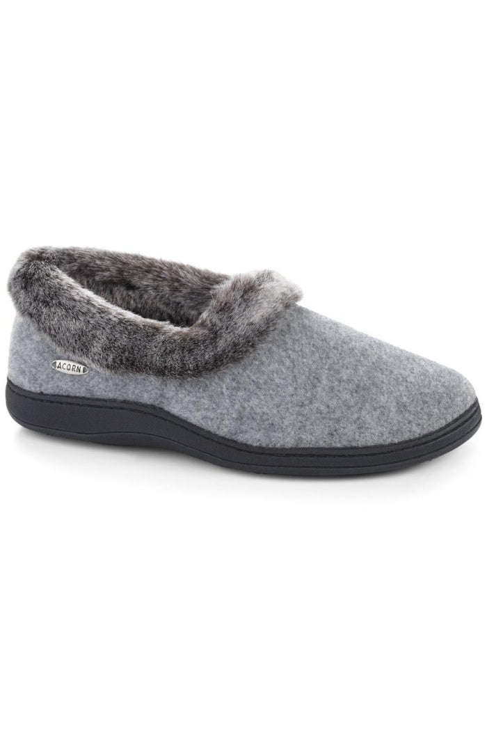 Acorn Faux Fur Chinchilla Collar Slipper