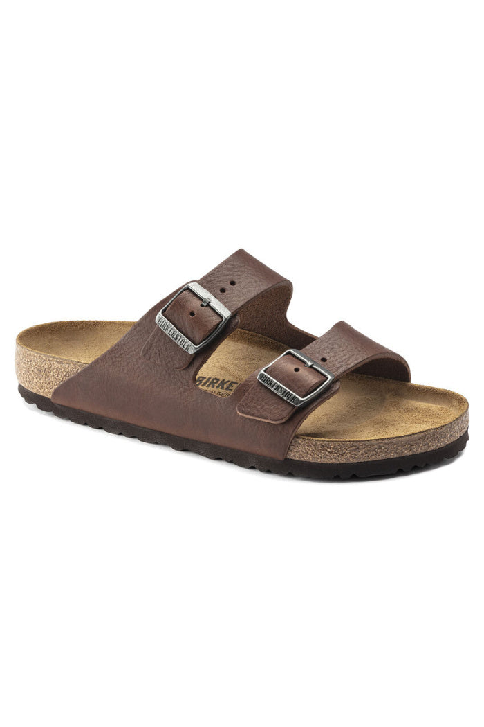 Birkenstock Arizona Leather Regular Width in Vintage Wood Roast
