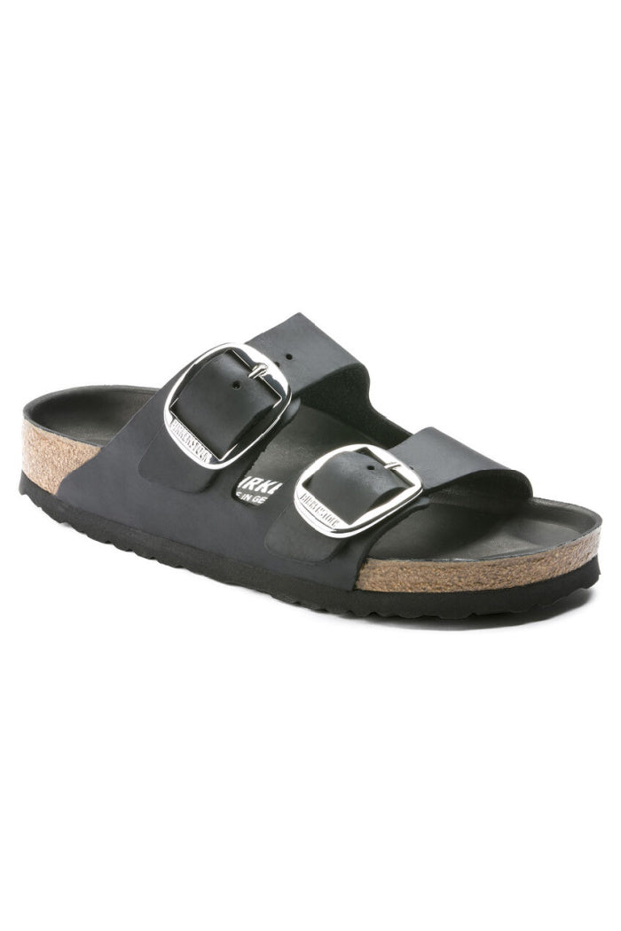Birkenstock Arizona Big Buckle Oiled Leather Narrow Width in Black