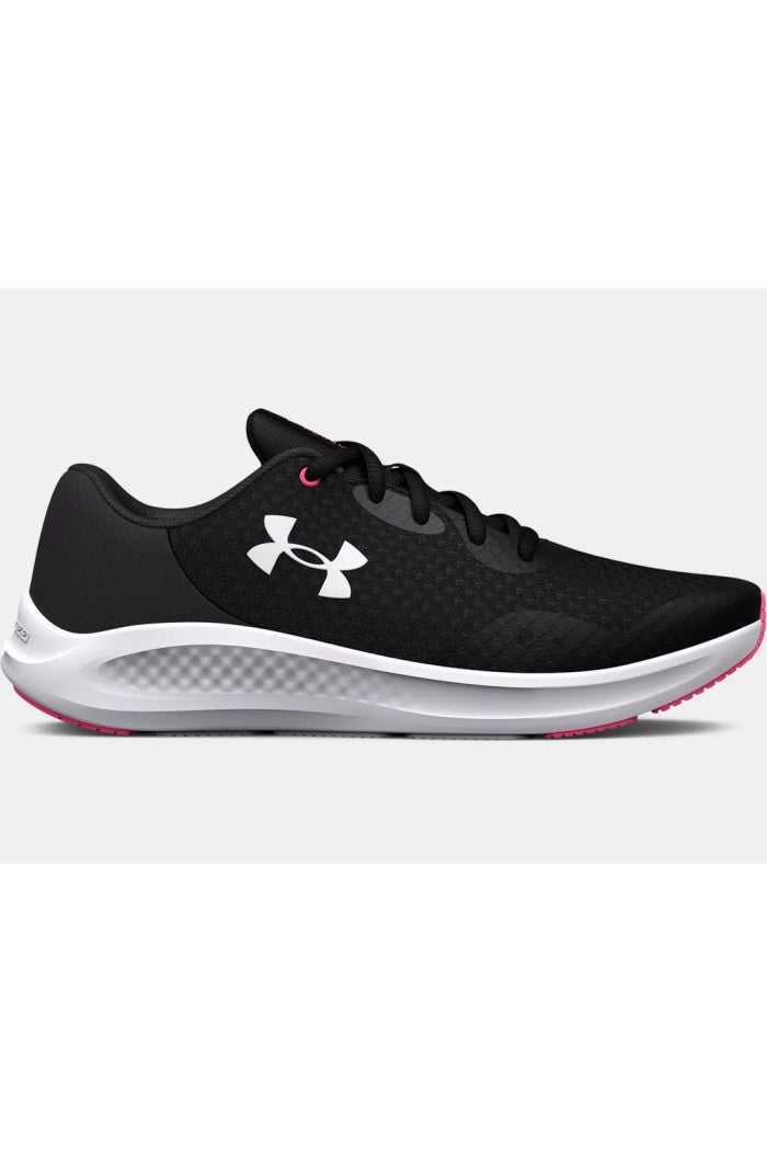 UA GGS CHARGED PUSUIT 3 IN BLACK / PINK