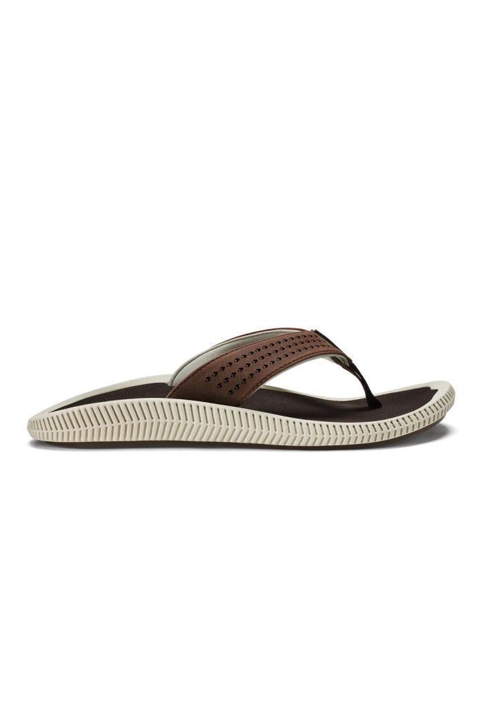 Men's Olukai Ulele Sandal in Dark Wood