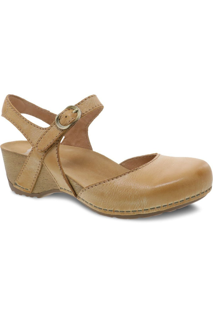 Dansko Tiffani Milled Burnished in Tan