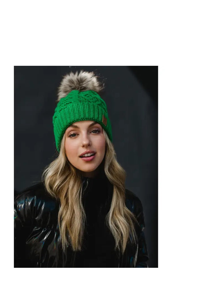 Knit Pom Pom Hat