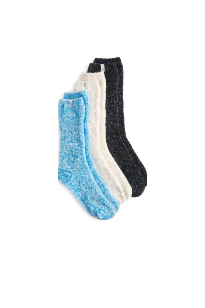 WOMEN'S UGG LEDA ASSORTED SOCKS 3 PACK