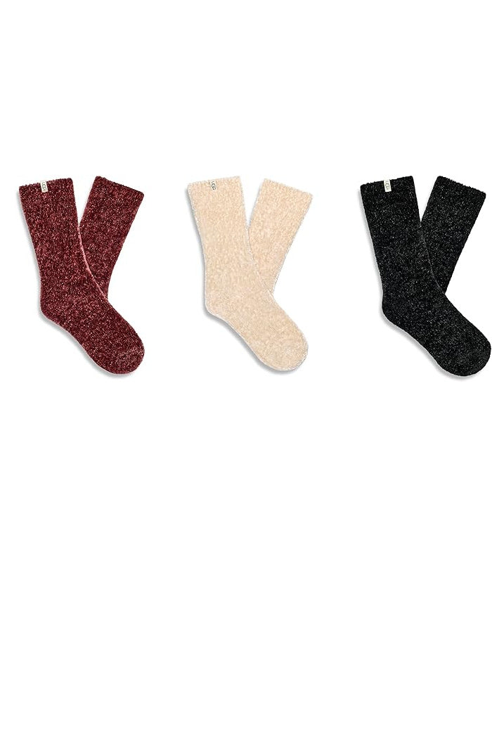 WOMEN'S UGG LEDA ASSORTED SOCKS 3 PACK