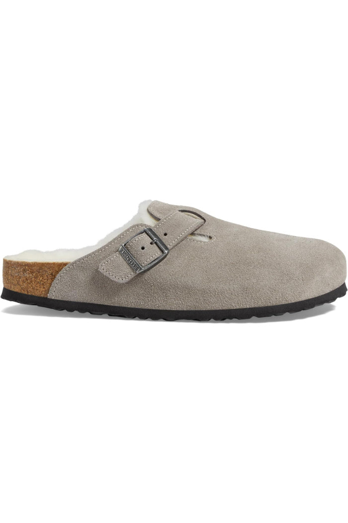 Birkenstock Boston Shearling Regular in Stone Coin – villageshoes