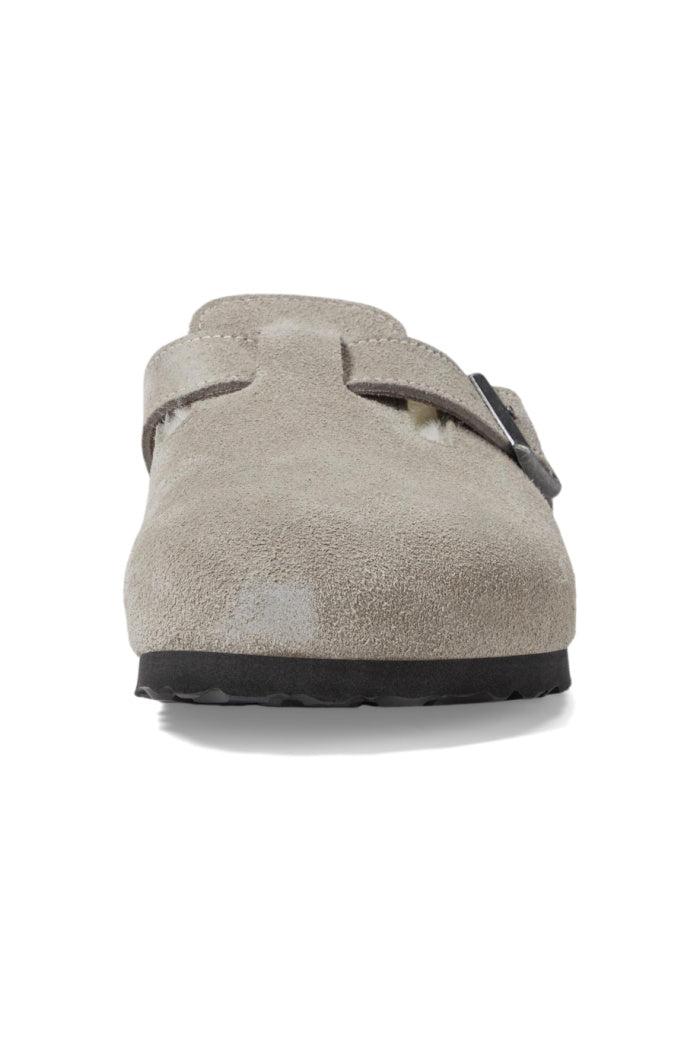 Birkenstock Boston Shearling Regular in Stone Coin – villageshoes