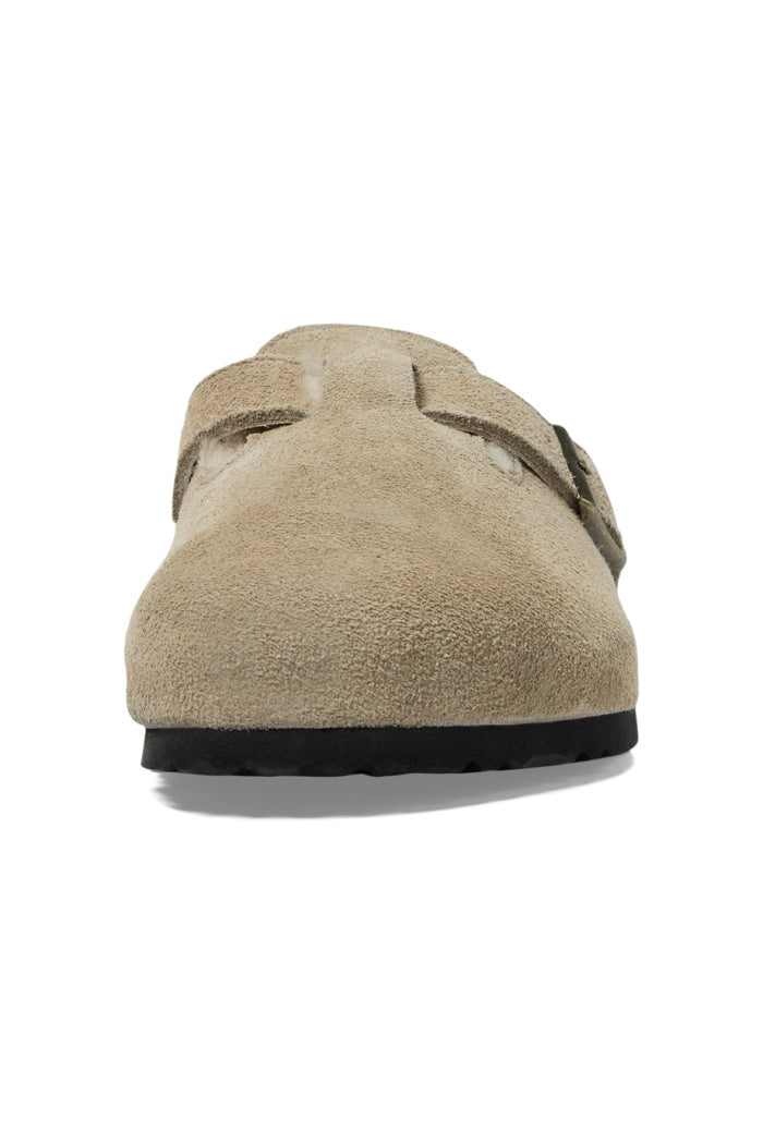 Birkenstock Boston Shearling Regular Width in Taupe – villageshoes