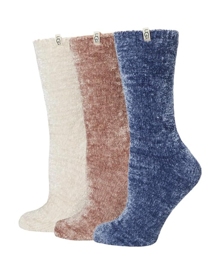 WOMEN'S UGG LEDA ASSORTED SOCKS 3 PACK