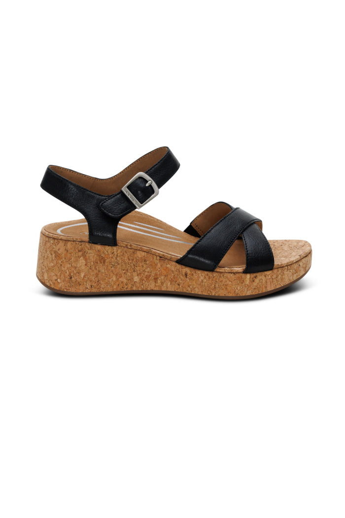 Aetrex Flora Platform Quarter Strap Sandal