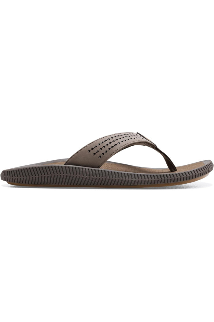 Men's Olukai Ulele Sandal in Dark Wood