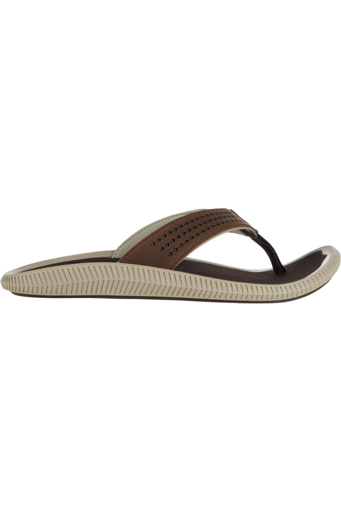 Men's Olukai Ulele Sandal in Dark Wood