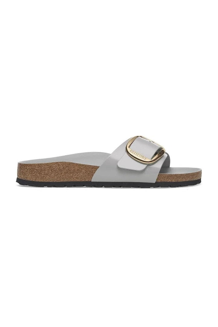 Birkenstock Madrid Big Buckle Narrow/Medium Width in Stone Coin